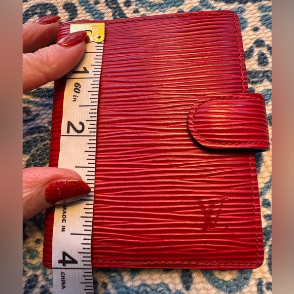 ❤️ Louis Vuitton Red Epi Leather Small Wallet / Card Holder - Picture 10 of 11
